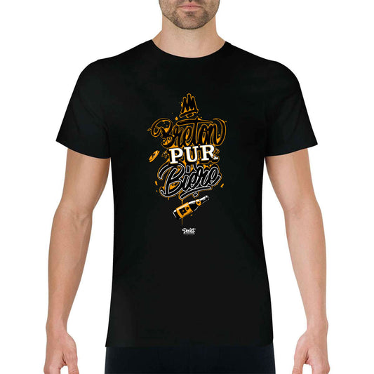 T-shirt Humour "Breton Pur Bière" vert bouteille ou noir